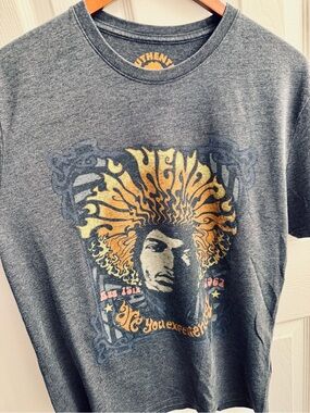 Authentic Hendrix Jimi Hendrix Gray Shirt Size L
